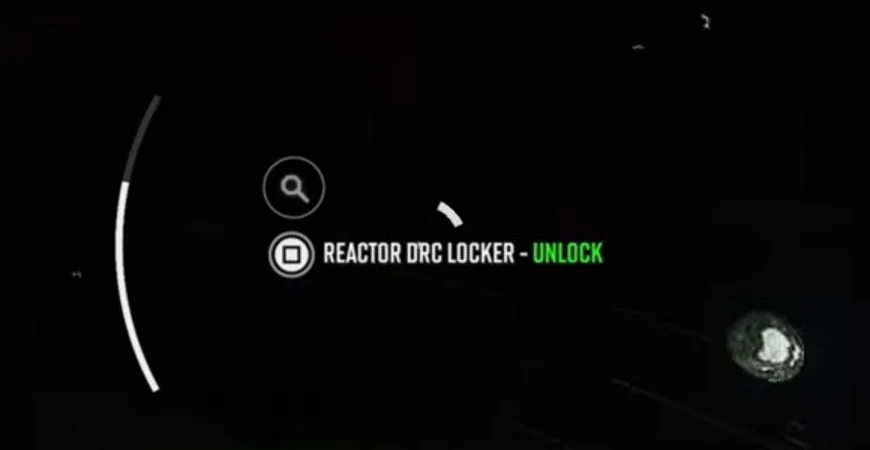 Reactor DRC Locker — Unlock prompt visible in dark water