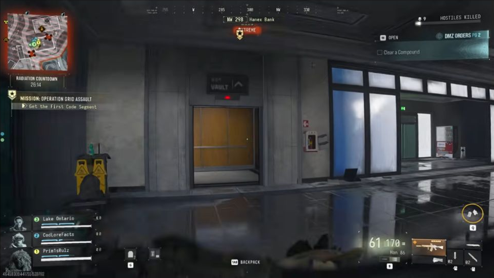 Grid Assault first code-segment objective inside Hanex Bank